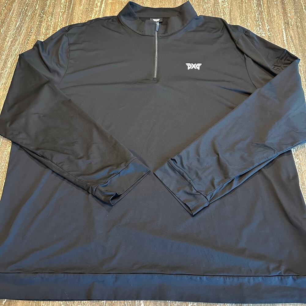 PXG 1/4 Zip Pullover Performance Golf Top Long Sleeve Black Men’s Size 2XL
